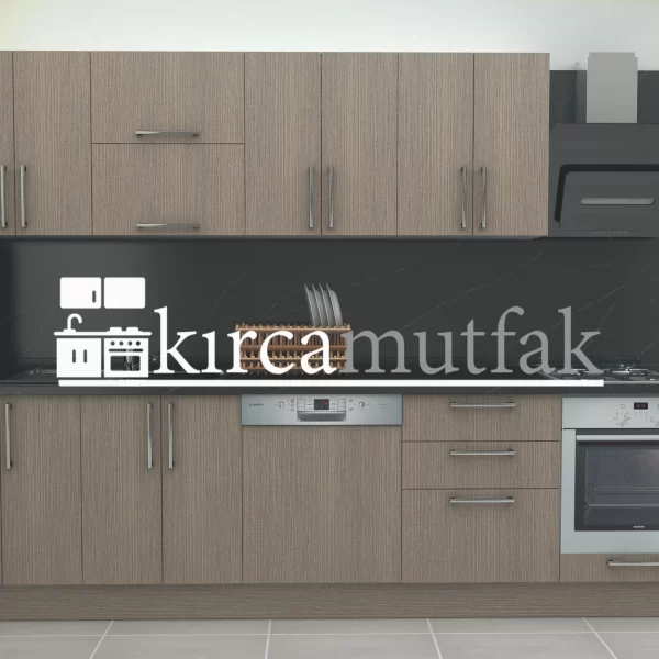 Düz Model Mutfak Dolabı 300 cm | AGT Toronto Meşe L161